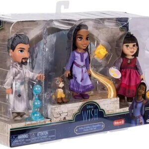 Disney Wish Asha, Dahlia & Magnifico Toy Exclusive Petite Doll Gift Set